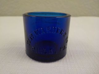 Vhtf Antique W R Warner & Co.  Cobalt Blue Medicine “heaping Teaspoon” Dose Cup