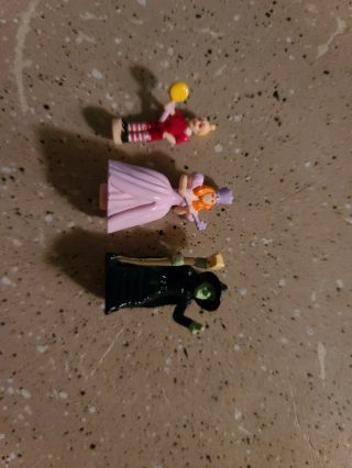 Vintage Polly Pocket Wizard Of Oz Wicked Witch,  Good Witch,  Lollipop Man Figures