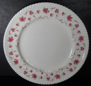 Johnson Brothers England China Rambler Rose Pattern Dinner Plate @ 10 " - Crazing