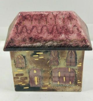Vintage California Modernist Sascha Brastoff Signed Lidded Box House Home