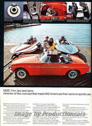 1973 MG MGB GT Midget 3 - page Advertisement Print Art Brochure Ad J767 2