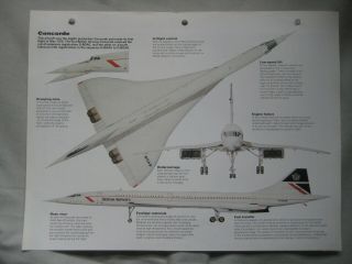 Three Way Drawing Of Concorde