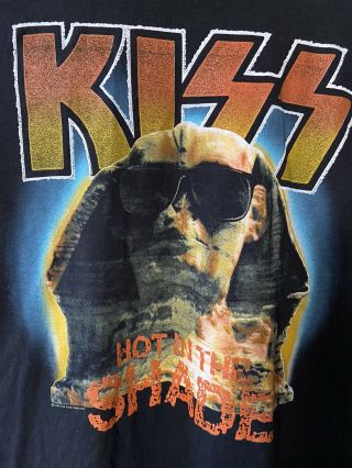 Vintage 1990 KISS Black T - Shirt Hot In The Shade Sphinx Gene Paul Eric Bruce MED 2