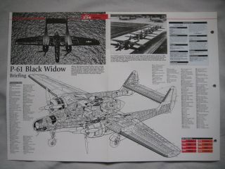 Cutaway Key Drawing Of The Northrop P - 61 Black Widow