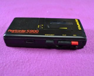 Vintage Olympus Pearlcorder S900 Micro Cassette Recorder Tape Player Dictation