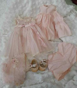 Vintage Madame Alexander Kathy Baby Doll 16 17 Inches Dress Slip Bonnet Shoes Pi