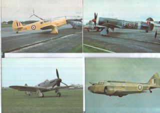 Four Skyfame Museum Aircraft Postcards - Oxford,  Tempest,  Firefly & Proctor