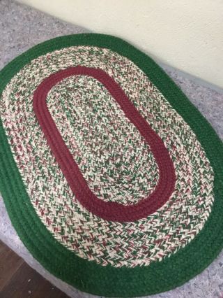 Vintage Woven/braided Rug - Appears Handmade