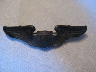 Vintage Sterling Silver Wwii Us Army Aaf 3 1/8 " Pilot Wings Usaf Pin
