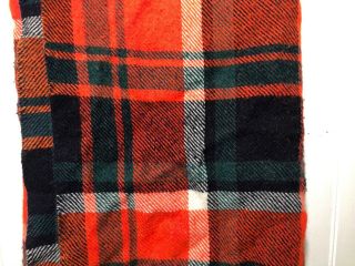 Vintage Blanket Throw Plaid Picnic 50 