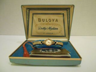 Vintage Bulova Mi Dolly Madison Ladies Watch - 21 Jewels - 10 Kt Rolled Gold Plate