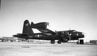 US NAVY,  Lockheed P2V - 5 Neptune,  128351,  c1950s/60s,  TWO LARGE size NEGATIVES 2