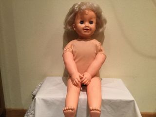 Vintage 1987 Ideal Toys Patty Play Pal Doll,  28 Inches,  No Cassettes,  Repair
