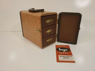 1950s Barnett & Jaffe Baja 3 Drawer Slide Storage Carrying Case