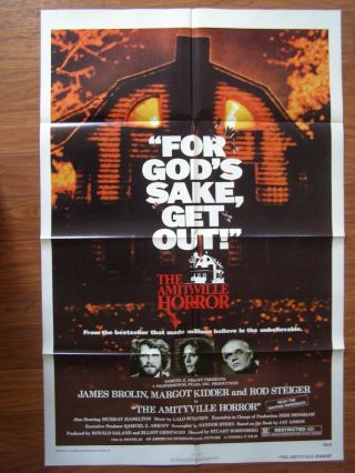 Vintage Movie Poster 1 Sheet 1979 The Amityville Horror James Brolin