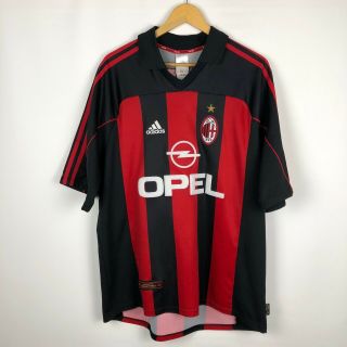 Vintage Ac Milan 1998 1999 Home Football Shirt Soccer Jersey Opel Adidas Size Xl
