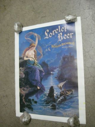 Lorelei Beer Brewing Promo Ad Poster Vintage Poster 1970 