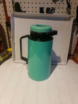 Vintage Retro Crown Corning Thermique Coffee Thermos Pitcher Green