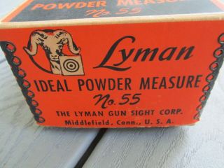 Vintage Lyman Ideal Gun Powder Measure No.  55 w/ Instructions 3