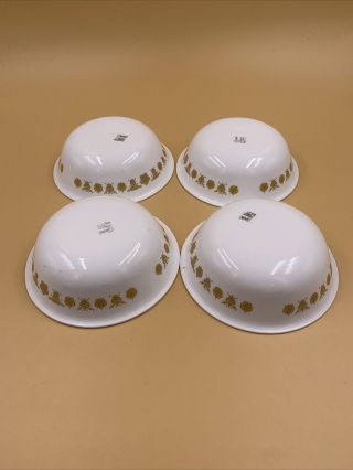 Vintage Corelle Corning " Butterfly Gold " Set Of 4 Cereal Bowls