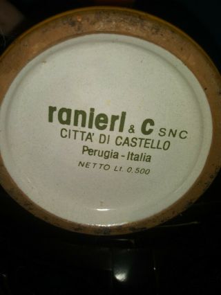 Exquisite Oleificio Ranieri Ceramic Bottle,  Vintage Extra Virgin Olive Oil 2