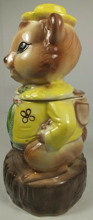 Vintage Maddux Of California Squirrel Hiker Pottery Cookie Jar Signed Romanelli 3
