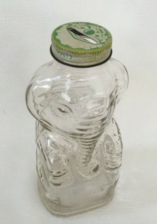 Vintage 1950’s Grapette Clear Elephant Piggy Bank Bottle