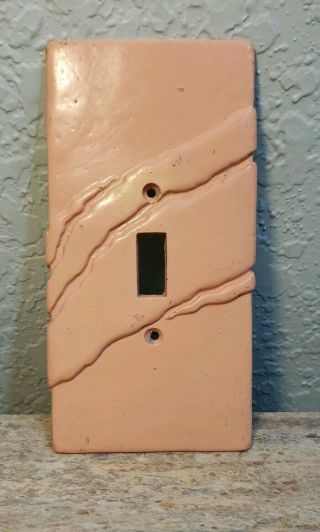 Vintage Retro Peach Paint Light Switch Cover Plate