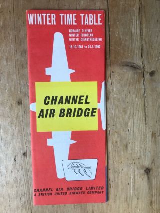 Channel Air Bridge Winter Timetable 1961/62