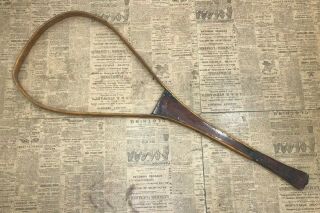 Vintage Antique Fish Landing Net Trout Fly Fishing Wooden 30” Long Handle 2