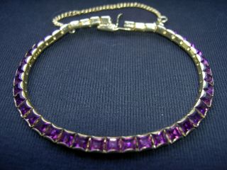 Gorgeous.  Vintage Kramer Purple Amethyst Rhinestone Tennis Bracelet