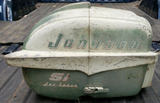 Vintage 5.  5 Hp Johnson Sea Horse Outboard Motor Cover