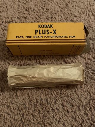 Vintage Kodak Plus - X Px122 Film.  6 Exposures.  Box & Packaging