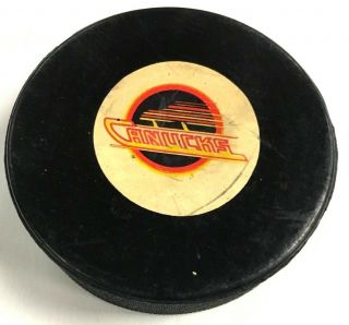 Vancouver Canucks Viceroy Hockey Game Puck Vintage Hockey 1980 