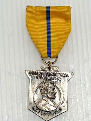 Vtg 1959 Bsa Boy Scout Medal Sesqui - Centennial Walked In Abraham Lincoln 