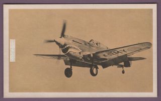 Curtiss P - 40 Warhawk Flying Tigers Burma Fighter Vintage Card