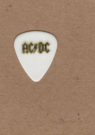 Ac/dc 1995 Ballbreaker Tour Angus Young Gold Foil On White Vintage Guitar Pick