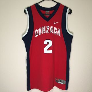 Vintage Team Nike Gonzaga Bulldogs Mens Basketball Jersey Size Small 2 Red