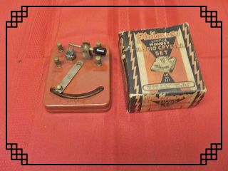 Vintage Philmore Little Wonder Radio Crystal Set W/ Box