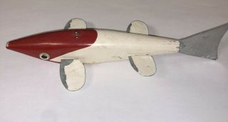 Unknown Vintage 6” Wooden Ice Fishing Spear Decoy