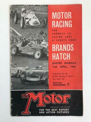 1955 Brands Hatch Formula Iii Motor Racing Car Programme 22pg