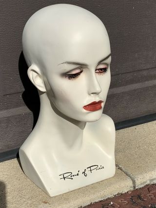 Vintage Rene Of Paris Mid Century Modern Department Store Mannequin Female Head