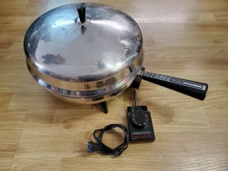 Vintage Faberware Electric Fry Pan 310 - B Stainless Steel 12” Skillet - Dome Lid