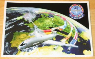 Nato Boeing E - 3a Component Awacs 35th Anniversary Postcard