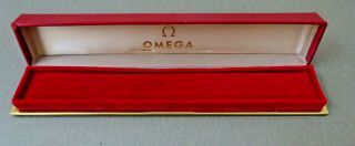 Vntg Red Omega Watch Box Ladies Watch Omega Wristwatch Case Display Case