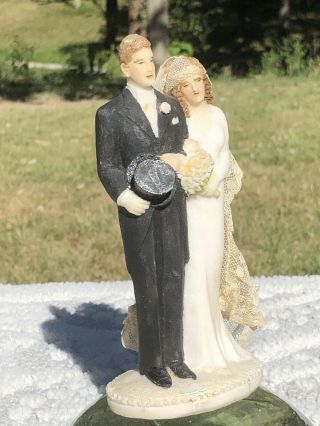 VTG SALT Bride & Groom UNIQUE Wedding Cake Topper 2