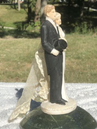 VTG SALT Bride & Groom UNIQUE Wedding Cake Topper 3
