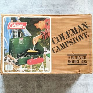 Vintage Coleman 2 Burner Camp Cook Stove Model 425f499 With Tank