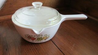 Vintage Corning Ware Spice Of Life 2 1/2 Cup Sauce Pan W/lip For Pouring W/lid