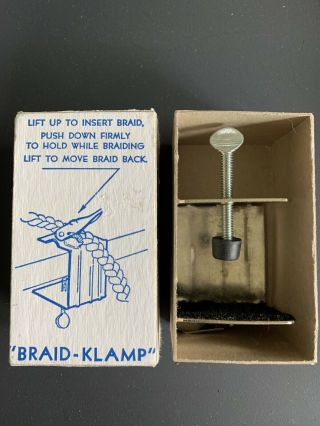 Braid Klamp Vintage Holder For Making Braided Rugs Braid - Aid